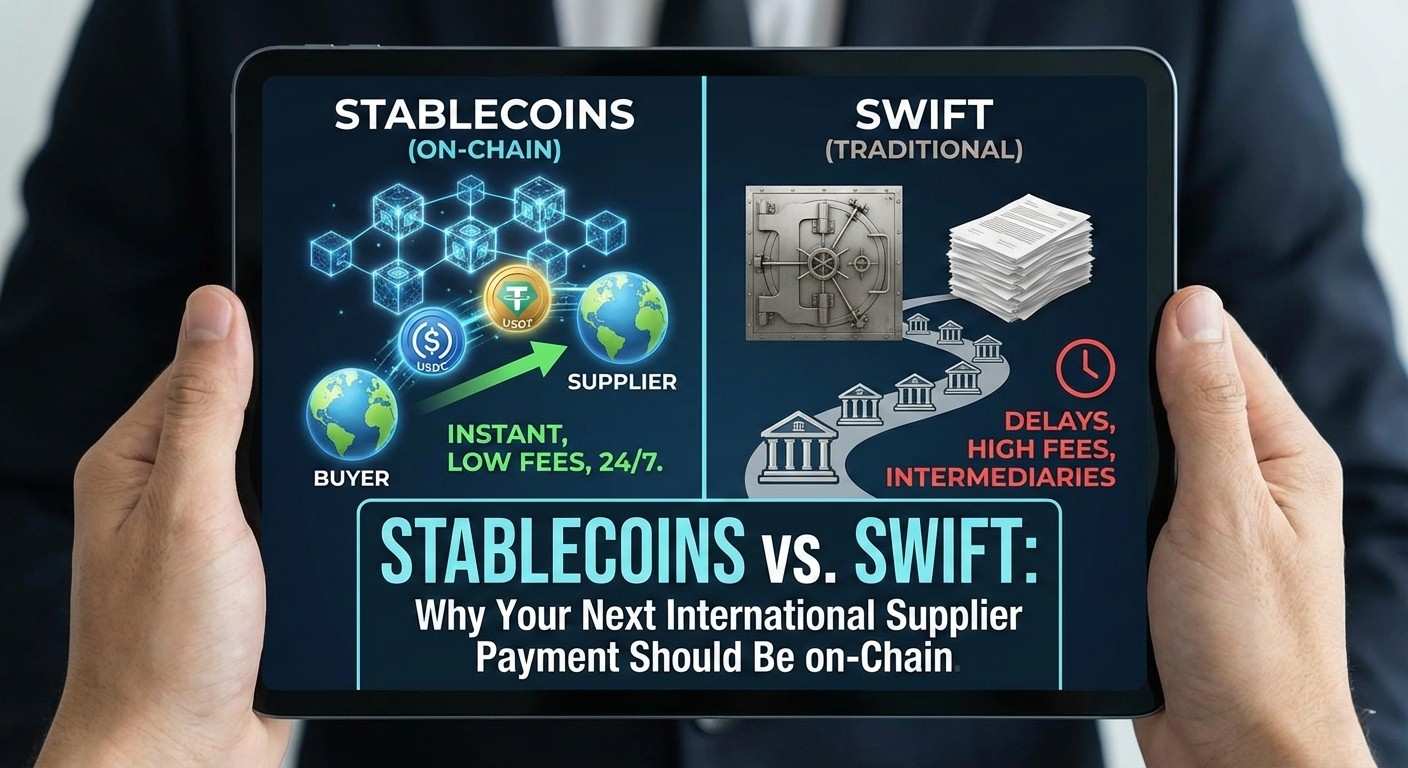 Stablecoins vs. SWIFT: Why Your Next International Supplier Payment Should Be on-Chain